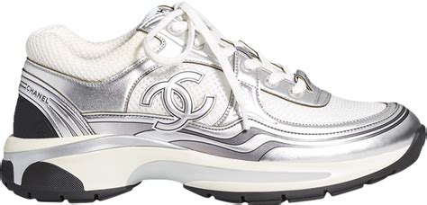 chanel sneakers dames beige|chanel sneakers white and silver.